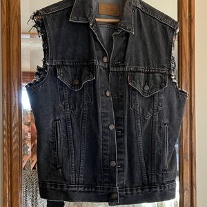 Vintage Levi Strauss Black Denim Vest